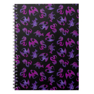 Tiny Pink and Purple Space Dragons Notebook