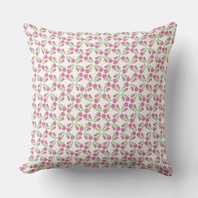 Tiny Pink Roses Cushion (Front)