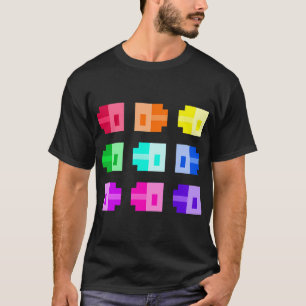 Tiny Pixel Fishies, Rainbow T-Shirt