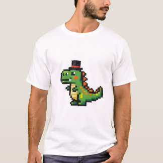 Tiny Pixel T-Rex in a Top Hat