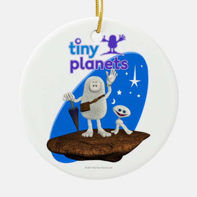 Tiny Planets Bing & Bong Ceramic Tree Decoration (Front)