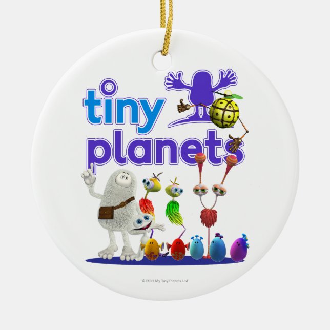 Tiny Planets Family Ceramic Tree Decoration (Front)