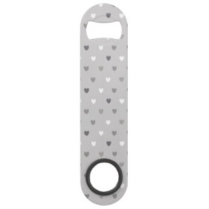 Tiny polka hearts in shades of grey