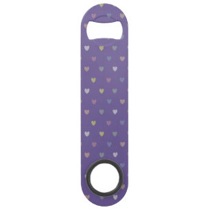 Tiny polka hearts on Ultra Violet Purple