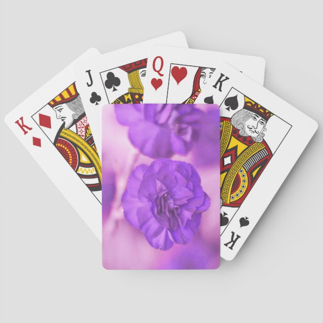 Tiny Purple Flower Playing Cards (Back)