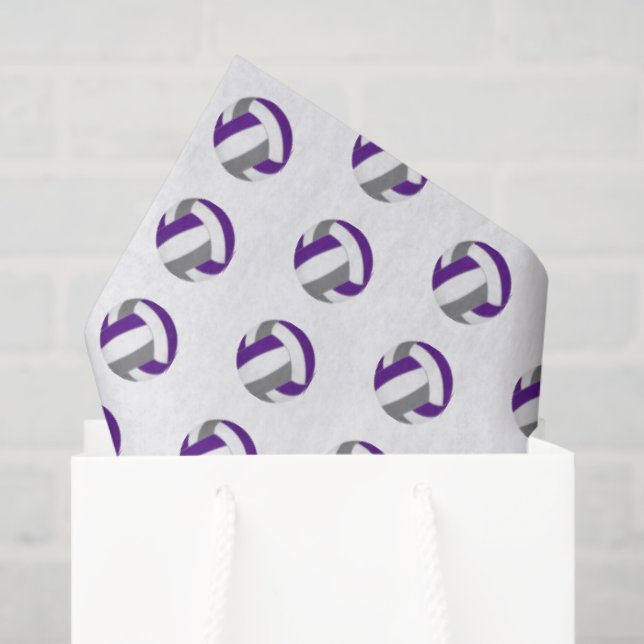 tiny purple gray volleyballs pattern tissue paper (Gift Bag)