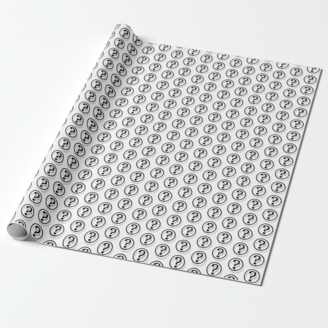 Tiny Question Marks Pattern Wrapping Paper (Unrolled)
