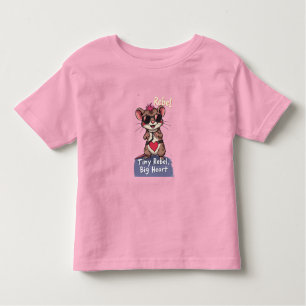 Tiny Rebel Big Heart – Cute Punk Mouse Toddler T-Shirt