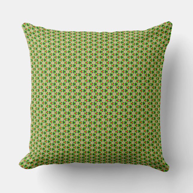 Tiny Red and Orange Flower  Cushion (Front)
