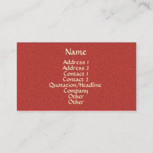 Tiny Red Hearts Pattern Business Card