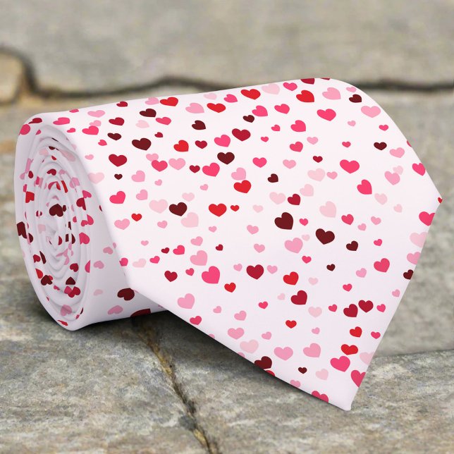 Tiny Red Hearts Valentine's Day Pattern Tie (Creator Uploaded)
