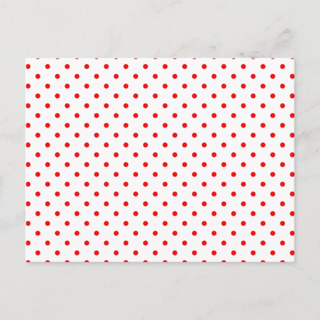 Tiny Red Polka Dots Postcard (Front)