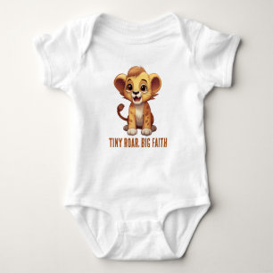 Tiny Roar, Big Faith Baby Bodysuit