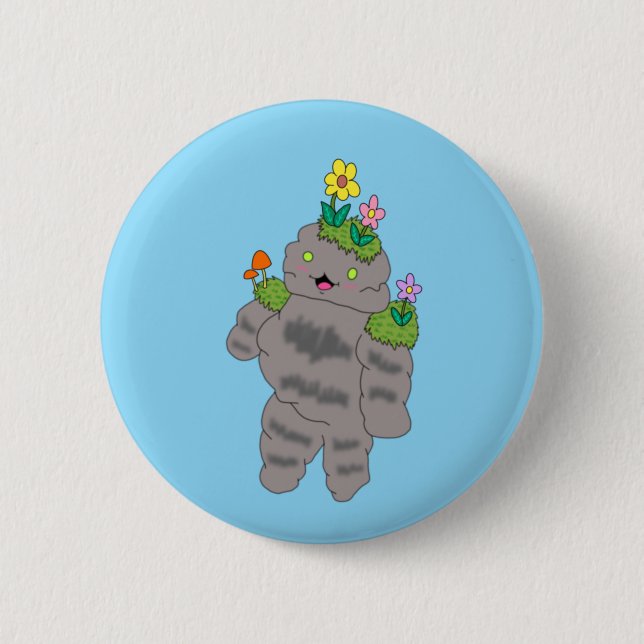 Tiny Rock Golem Button  (Front)