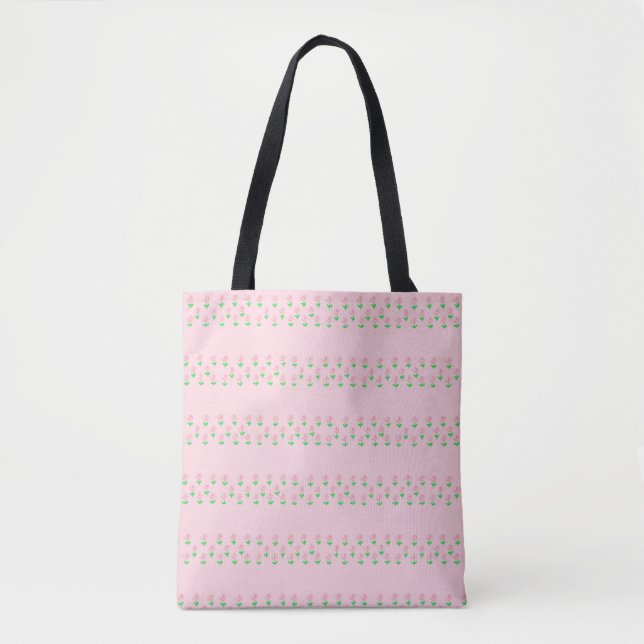Tiny Rosebud Flowers Tote Bag (Front)