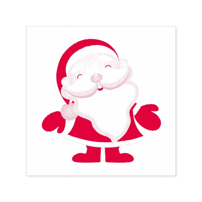 Tiny Santa  1.5" x 1.5" Stamp (Design)