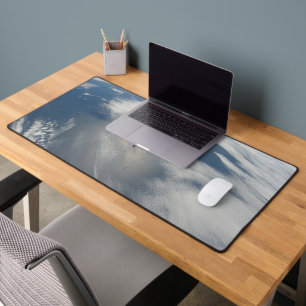 Tiny Satellites Orbit Above A Part Of Earth. Desk Mat