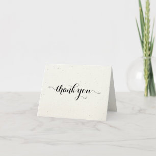 Tiny Scattered Black Dots Folded Thank You Card