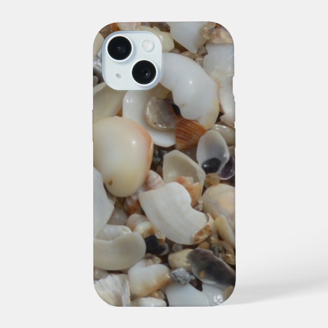Tiny Shells Beach Sand iPhone 15 Case (Back)