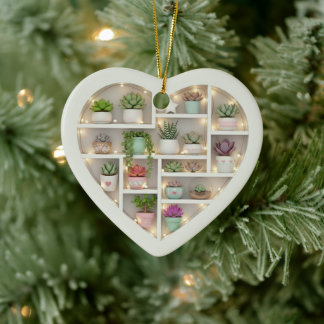 Tiny Shelves Succulent Plant Edition graphic print Ceramic Tree Decoration