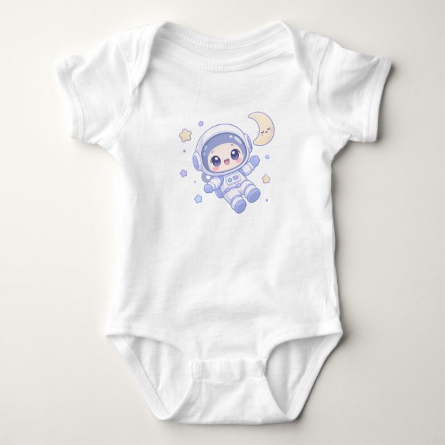 Tiny Space Explorer Baby Bodysuit (Front)