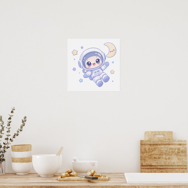 Tiny Space Explorer Poster (Kitchen)