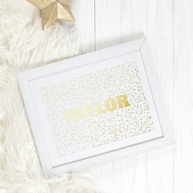 Tiny Stars Modern Bold EDITABLE TEXT GOLD Foil Prints (Creator Uploaded)