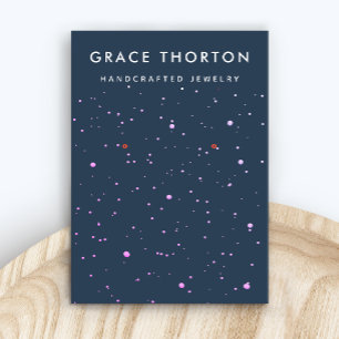 Tiny Stars Teal Earring Jewellery Display Card