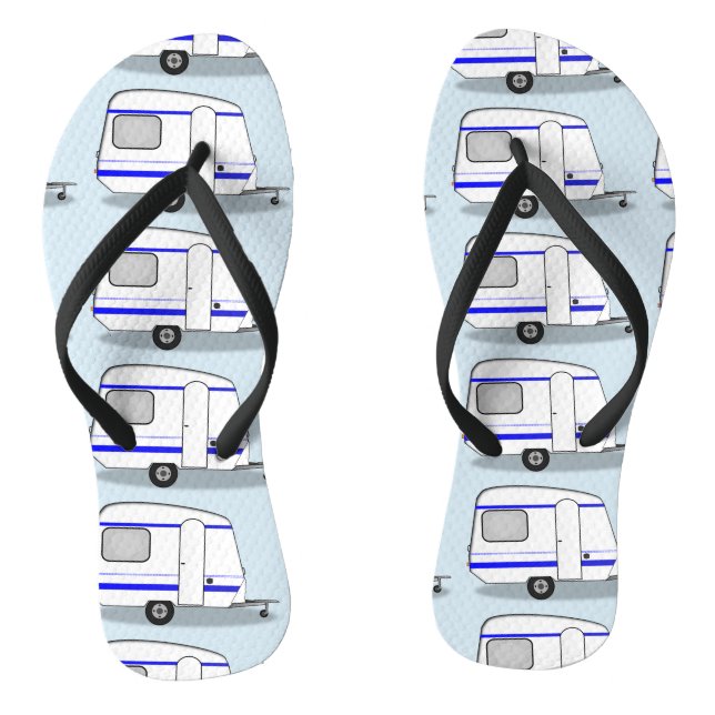 Tiny streamlined caravan Thunder_Cove any colour Jandals (Footbed)