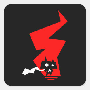 Tiny Superhero Square Sticker