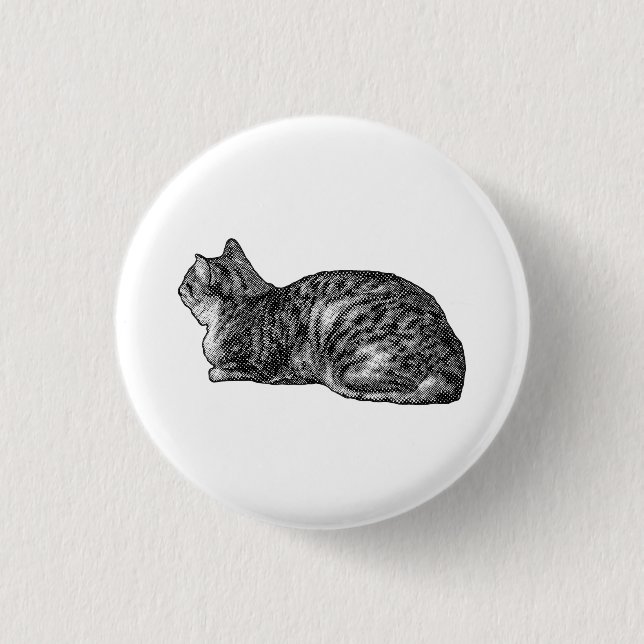 Tiny Tabby, Big Poise 3 Cm Round Badge (Front)