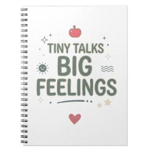 Tiny Talks Big Feelings Counsellor Life Notebook