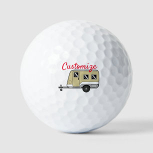 Tiny Tan Caravan Camper Thunder_Cove  Golf Balls