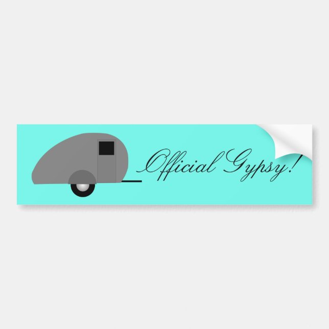 Tiny Teardrop Trailer Thunder_Cove Bumper Sticker (Front)