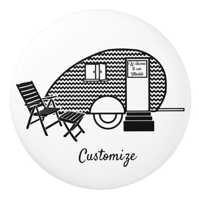 Tiny Teardrop Trailer Thunder_Cove Ceramic Knob (Front)