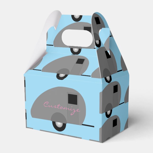 Tiny Teardrop Trailer Thunder_Cove Favour Box (Front Side)
