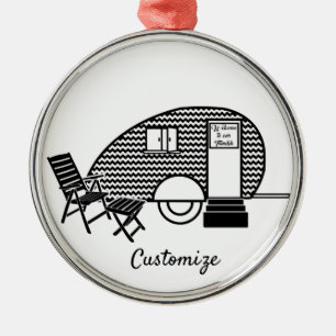 Tiny Teardrop Trailer Thunder_Cove Metal Tree Decoration