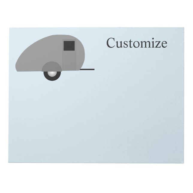 Tiny Teardrop Trailer Thunder_Cove Notepad (Front)