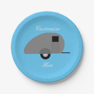 Tiny Teardrop Trailer Thunder_Cove Paper Plate