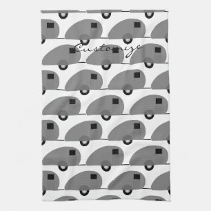 Tiny Teardrop Trailer Thunder_Cove  Tea Towel