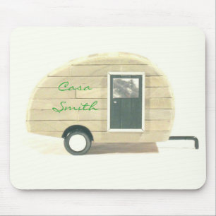Tiny teardrop travel trailer Thunder_Cove Mouse Pad