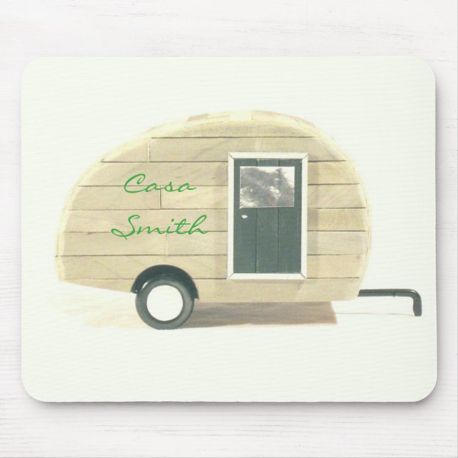 Tiny teardrop travel trailer Thunder_Cove Mouse Pad (Front)