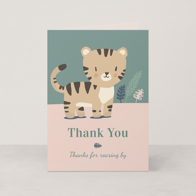 Tiny Tiger Birthday Thank You Card (Tiny Tiger - Jungle Safari Birthday Thank You Card)