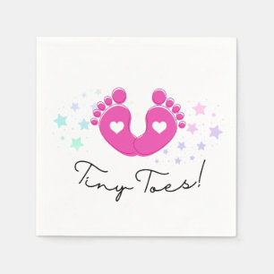 Tiny Toes Baby Shower Napkin