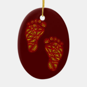 Tiny Toes Ceramic Tree Decoration
