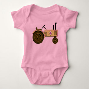 Tiny Tomboy Tractor Baby Bodysuit