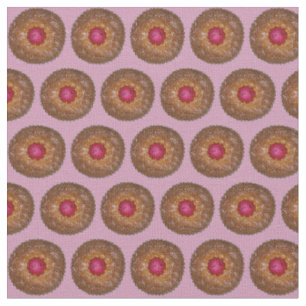 Tiny Tortes Raspberry Linzer Torte Cookies Fabric