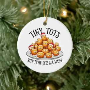 Tiny Tots Christmas Ornament Tator Tot Food Pun