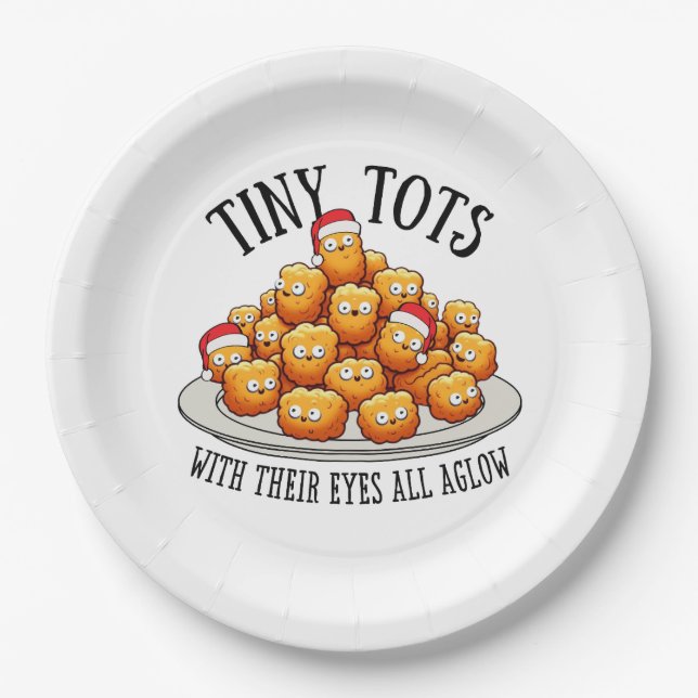 Tiny Tots Funny Christmas Plates Paper (Front)