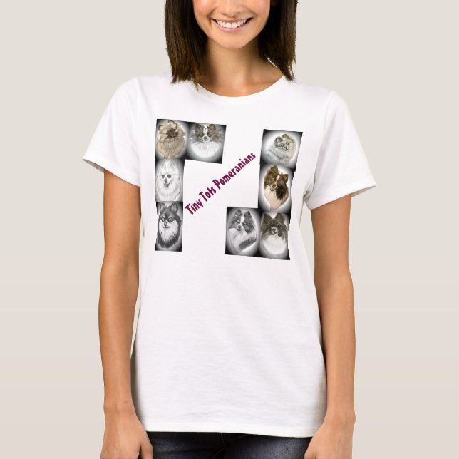 Tiny Tots Pomeranian T Shirt (Front)